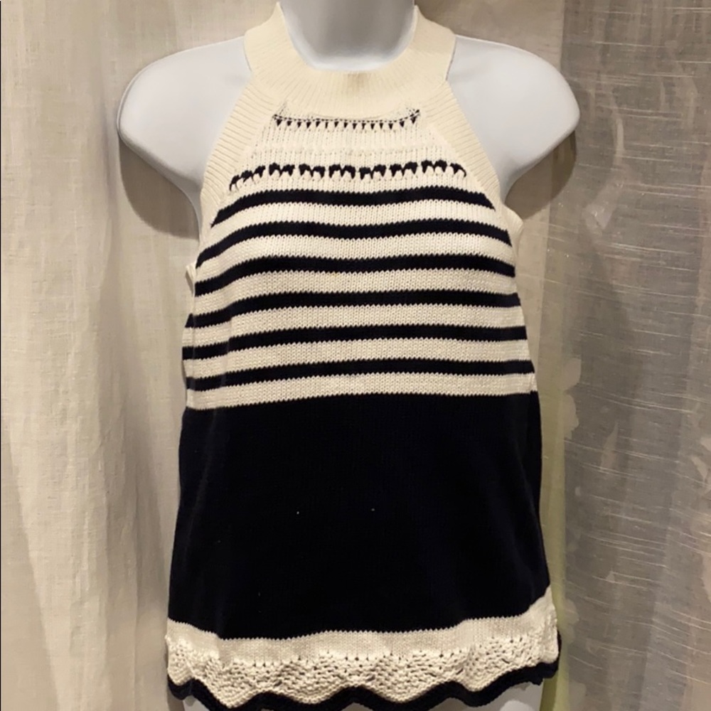 LOFT knitted stripped halter